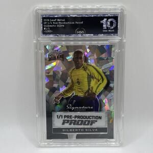 2024 LEAF METAL GILBERTO SILVA 1/1 PRE- PRODUCTION PROOF GRADED 10 GEM